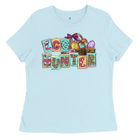 Baby Blue Egg hunter Easter Day Ladies Tee - CowGirlArtShop