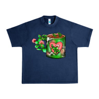 Navy Cactus Coffee cup Urban Heavy Tee - FaDigitalArtStudio