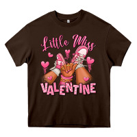 Chocolate Brown Little miss Valentine afro kid sneakers Heavy Core Tee - RanaPortraitStore