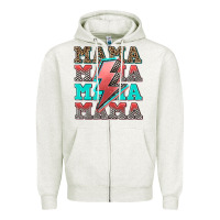 Oatmeal Heather racing mama Zipper Hoodie - AdoDesignShop