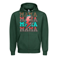 Sports Green racing mama Zipper Hoodie - AdoDesignShop