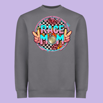 Race Mom With Leopard And Peace Hand Heavyweight Sweatshirt Designed By Adodesignshop
