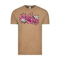 Vintage Coffee Strong Cancer Awareness Vintage Tee - FaDigitalArtStudio