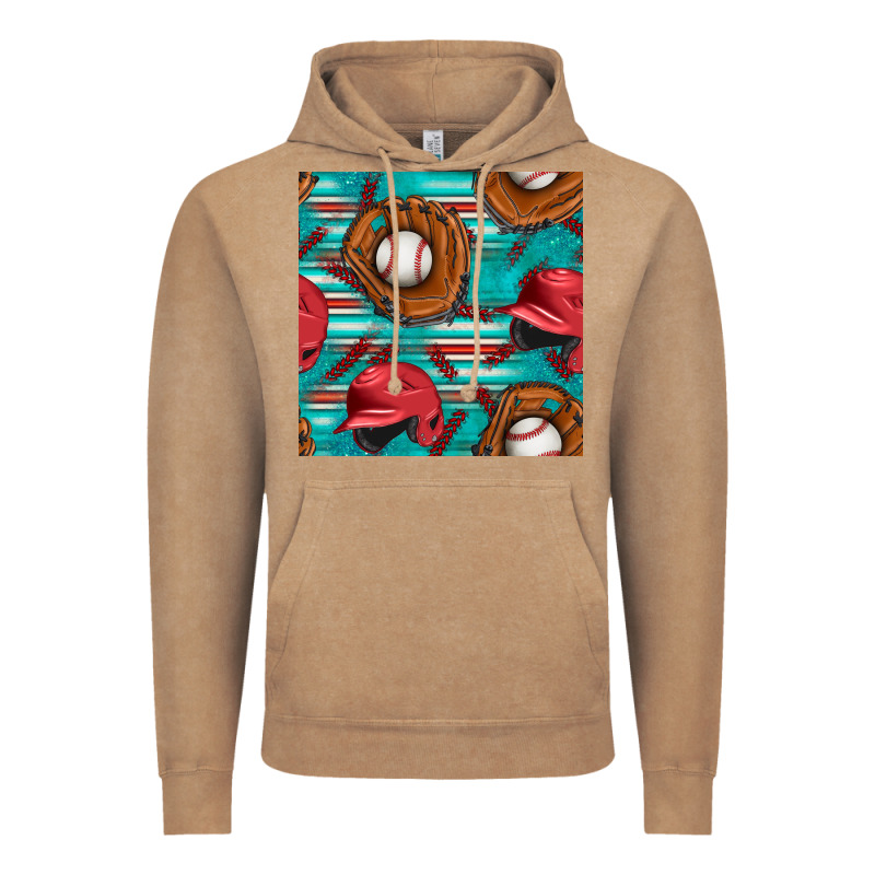 Baseball Helmet And Glove With Serape Seamless Pattern Vintage Hoodie by BundleAndBundleShop | Teevron