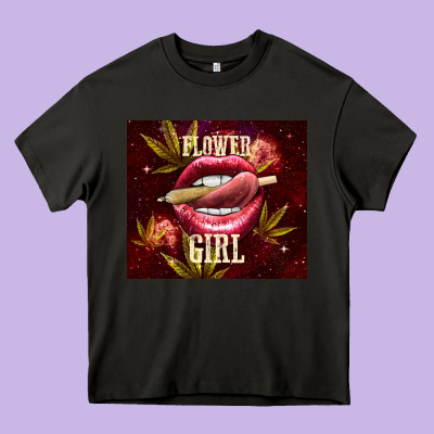 Flower Girl Heavy Core Tee Designed By Tumblerdesignbyshophia