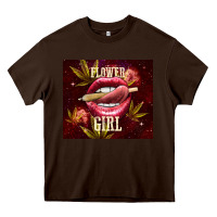 Chocolate Brown flower girl Heavy Core Tee - TumblerDesignByShophia