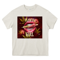 Cream flower girl Heavy Core Tee - TumblerDesignByShophia