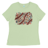 Matcha Baseball leopard glitter background Ladies Tee - HowdyJamesFarm