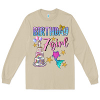 Mushroom birthday girl 7 Long Sleeve Tee - BundleAndBundleShop
