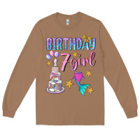 Toasted Coconut birthday girl 7 Long Sleeve Tee - BundleAndBundleShop