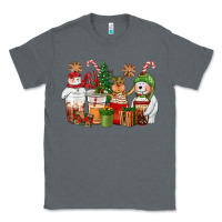 Charcoal Heather christmas polar bear reindeer and snowman coffee c Classic Tee - CowGirlArtShop