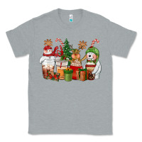 Heather Grey christmas polar bear reindeer and snowman coffee c Classic Tee - CowGirlArtShop