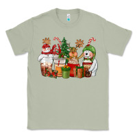 Matcha christmas polar bear reindeer and snowman coffee c Classic Tee - CowGirlArtShop