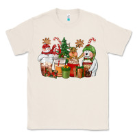 Natural christmas polar bear reindeer and snowman coffee c Classic Tee - CowGirlArtShop