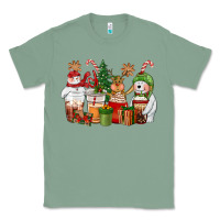Sage christmas polar bear reindeer and snowman coffee c Classic Tee - CowGirlArtShop