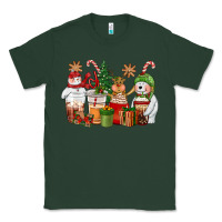 Sports Green christmas polar bear reindeer and snowman coffee c Classic Tee - CowGirlArtShop