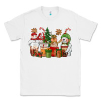 White christmas polar bear reindeer and snowman coffee c Classic Tee - CowGirlArtShop