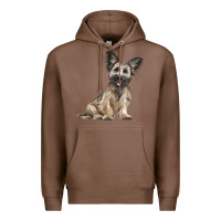 Chestnut Skye Terrier Dog Illustrations Premium Hoodie - LillyAllenDesigns