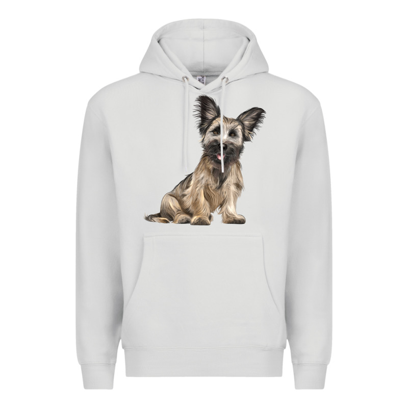Skye Terrier Dog Illustrations Premium Hoodie by LillyAllenDesigns | Teevron