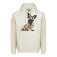 Oatmeal Heather Skye Terrier Dog Illustrations Premium Hoodie - LillyAllenDesigns
