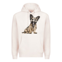 Pale Pink Skye Terrier Dog Illustrations Premium Hoodie - LillyAllenDesigns