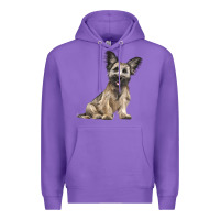 Purple Skye Terrier Dog Illustrations Premium Hoodie - LillyAllenDesigns
