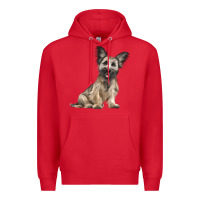 Red Skye Terrier Dog Illustrations Premium Hoodie - LillyAllenDesigns