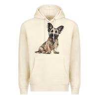 Sandshell Skye Terrier Dog Illustrations Premium Hoodie - LillyAllenDesigns