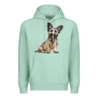 Seafoam Skye Terrier Dog Illustrations Premium Hoodie - LillyAllenDesigns