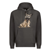 Smoke Skye Terrier Dog Illustrations Premium Hoodie - LillyAllenDesigns