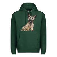 Sports Green Skye Terrier Dog Illustrations Premium Hoodie - LillyAllenDesigns