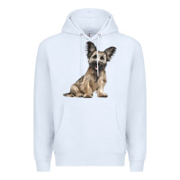 White Skye Terrier Dog Illustrations Premium Hoodie - LillyAllenDesigns