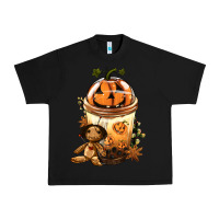Black Halloween Jack O Lantern Bobba Cup Urban Heavy Tee - FaDigitalArtStudio