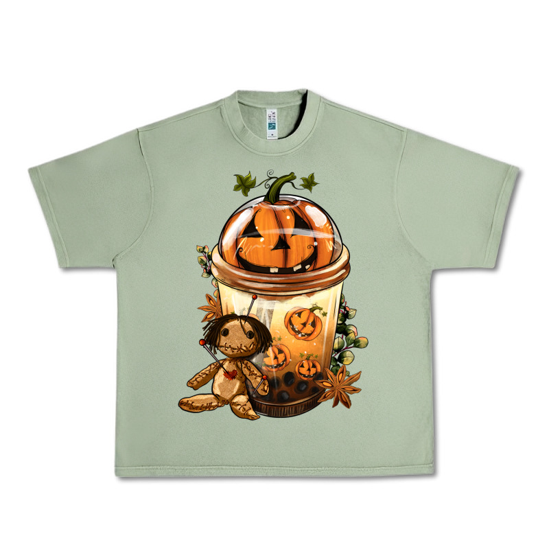 Halloween Jack O Lantern Bobba Cup Urban Heavy Tee by FaDigitalArtStudio | Teevron