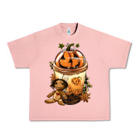 Salmon Halloween Jack O Lantern Bobba Cup Urban Heavy Tee - FaDigitalArtStudio