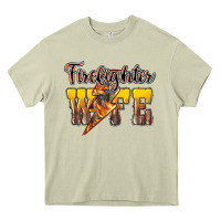 Mossy Firefighter wife lightning bolt Heavy Core Tee - HowdyJamesFarm