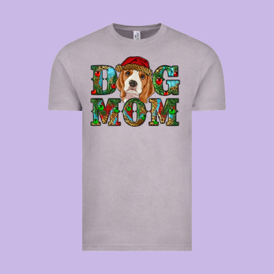Christmas Dog Mom Beagle Vintage Tee Designed By Ranaportraitstore