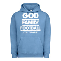 Pigment Pebble Blue god family football christian faith shirt Urban Hoodie - baoMotion