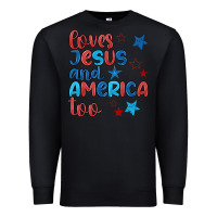 Black love jesus and america too Premium Sweatshirt - JahusDesignShop