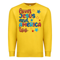 Lemon love jesus and america too Premium Sweatshirt - JahusDesignShop
