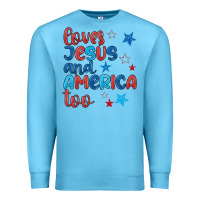 Love Jesus And America Too Premium Sweatshirt | Teevron