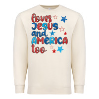 Sandshell love jesus and america too Premium Sweatshirt - JahusDesignShop