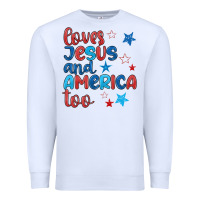 White love jesus and america too Premium Sweatshirt - JahusDesignShop