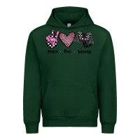 Forest Green peace love racing Urban Hoodie - JahusDesignShop