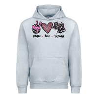 Heather Grey peace love racing Urban Hoodie - JahusDesignShop
