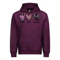 Mauve Wine peace love racing Urban Hoodie - JahusDesignShop