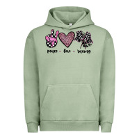 Pigment Oil Green peace love racing Urban Hoodie - JahusDesignShop