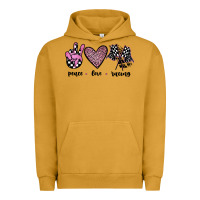 Pigment Peanut Butter peace love racing Urban Hoodie - JahusDesignShop
