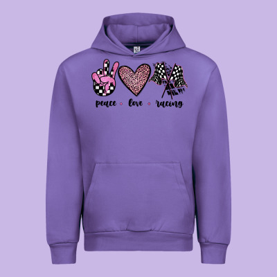 Peace Love Racing Urban Hoodie Designed By Jahusdesignshop