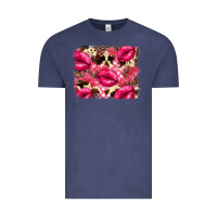 Vintage Denim Valentine's Day pink plaid red glitter cowhide Vintage Tee - FaDigitalArtStudio